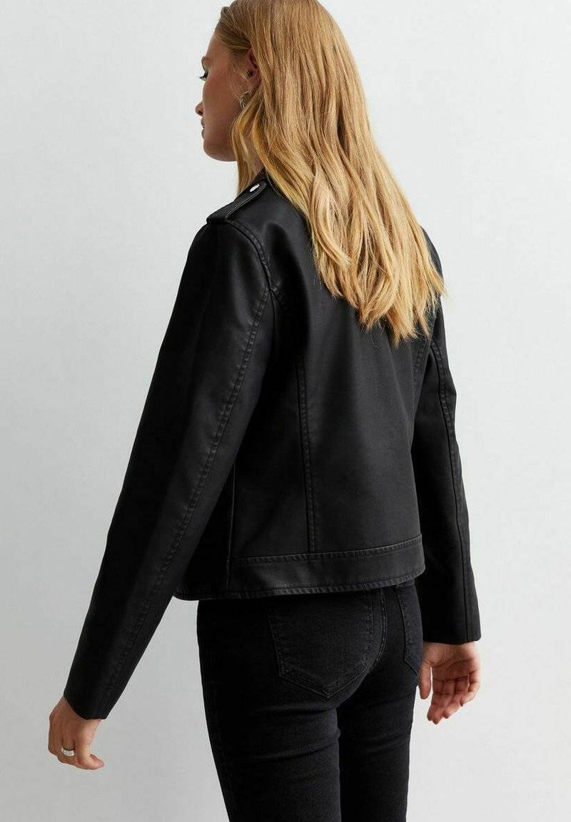 New Look New Look LOOK - Faux leather jacket - black Valentinstagsangebot