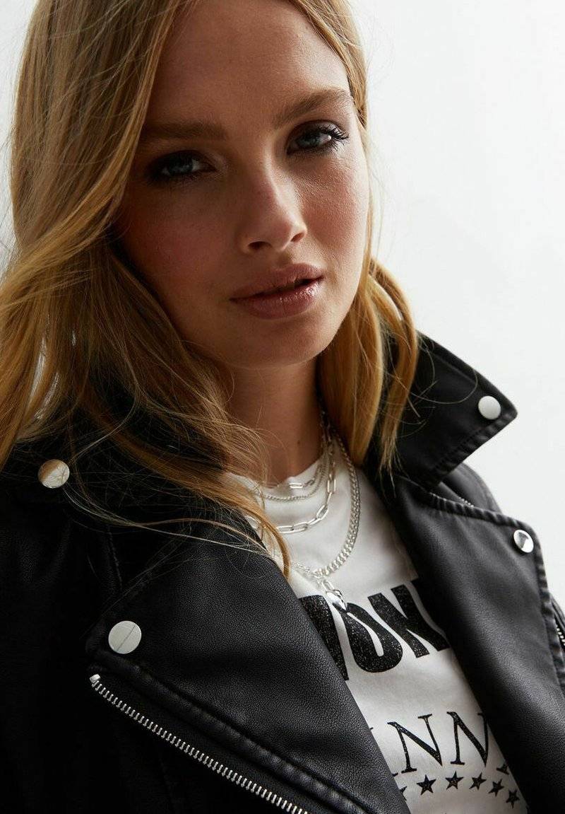 New Look New Look LOOK - Faux leather jacket - black Valentinstagsangebot
