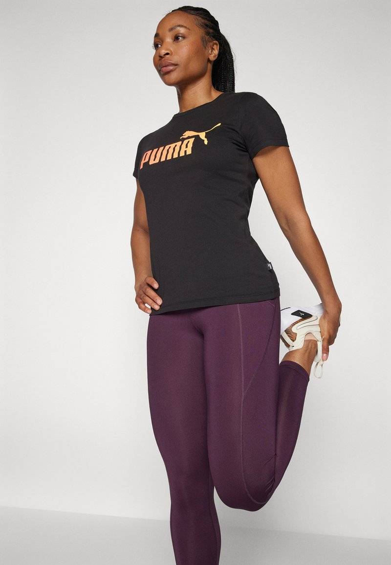 Puma Puma SUMMER SPORTS TEE - Print T-shirt - black Kostenlose Rückgabe