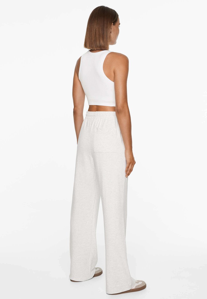 OYSHO OYSHO SOFT TOUCH RELAXED STRAIGHT-LEG - Tracksuit bottoms - mottled light grey Zeitbegrenzte Promotion