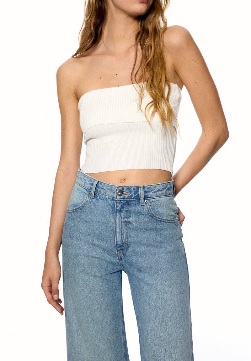 PULL&BEAR PULL&BEAR HIGH WAIST - Flared Jeans - blue Preisnachlass