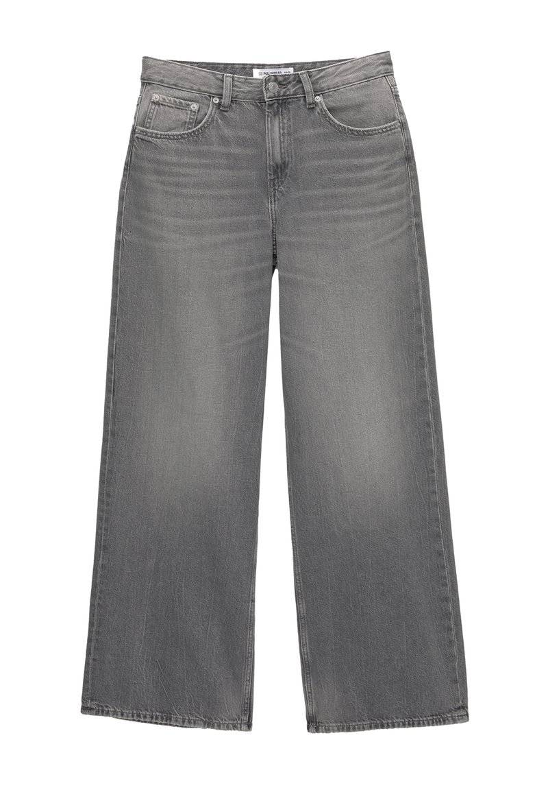 PULL&BEAR PULL&BEAR OVERSIZE - Flared Jeans - grey Black Friday