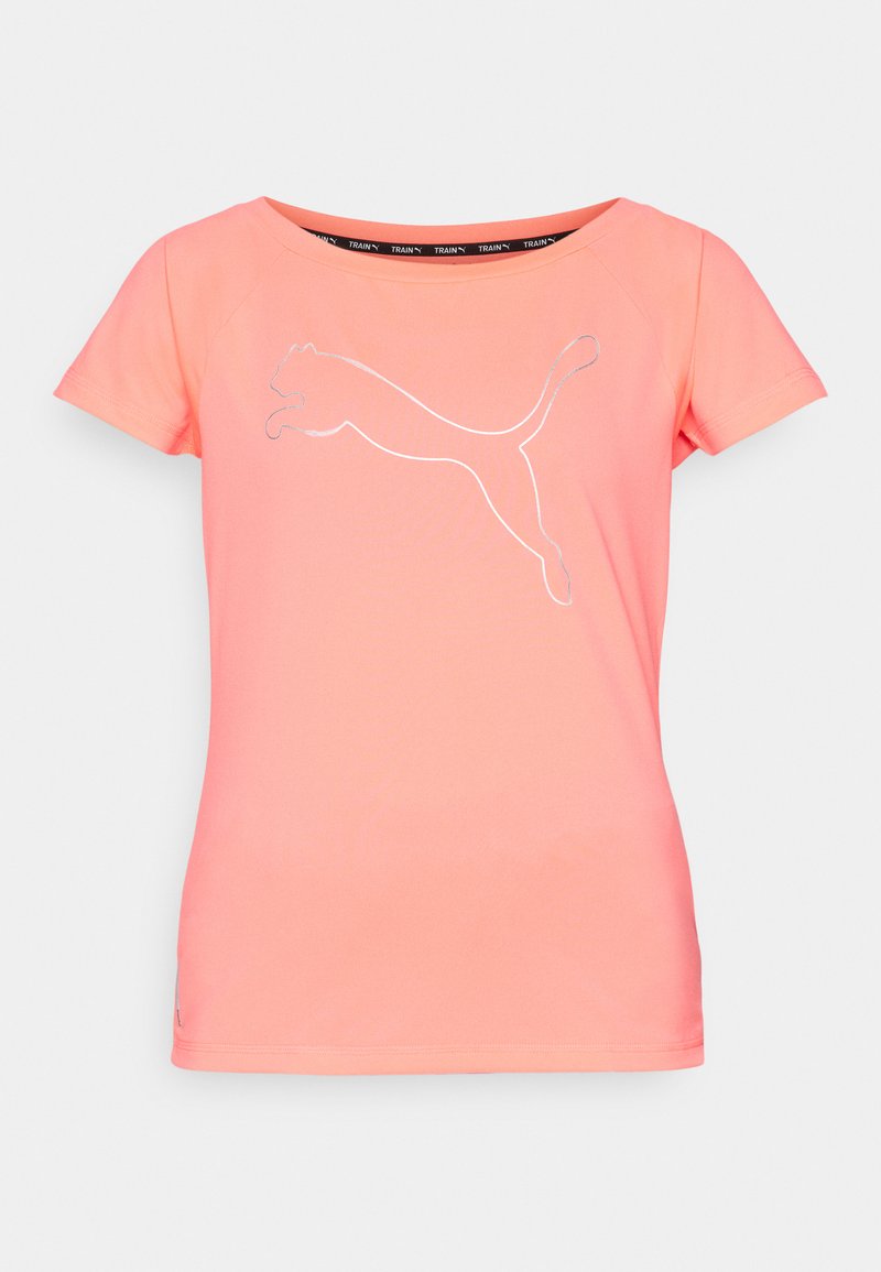 Puma Puma TRAIN FAVORITE CAT TEE - Sports T-shirt - sunset glow Kostenlose Rückgabe