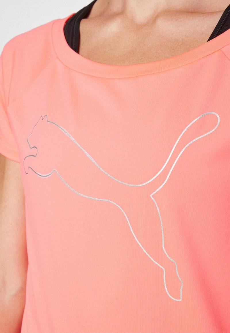 Puma Puma TRAIN FAVORITE CAT TEE - Sports T-shirt - sunset glow Kostenlose Rückgabe