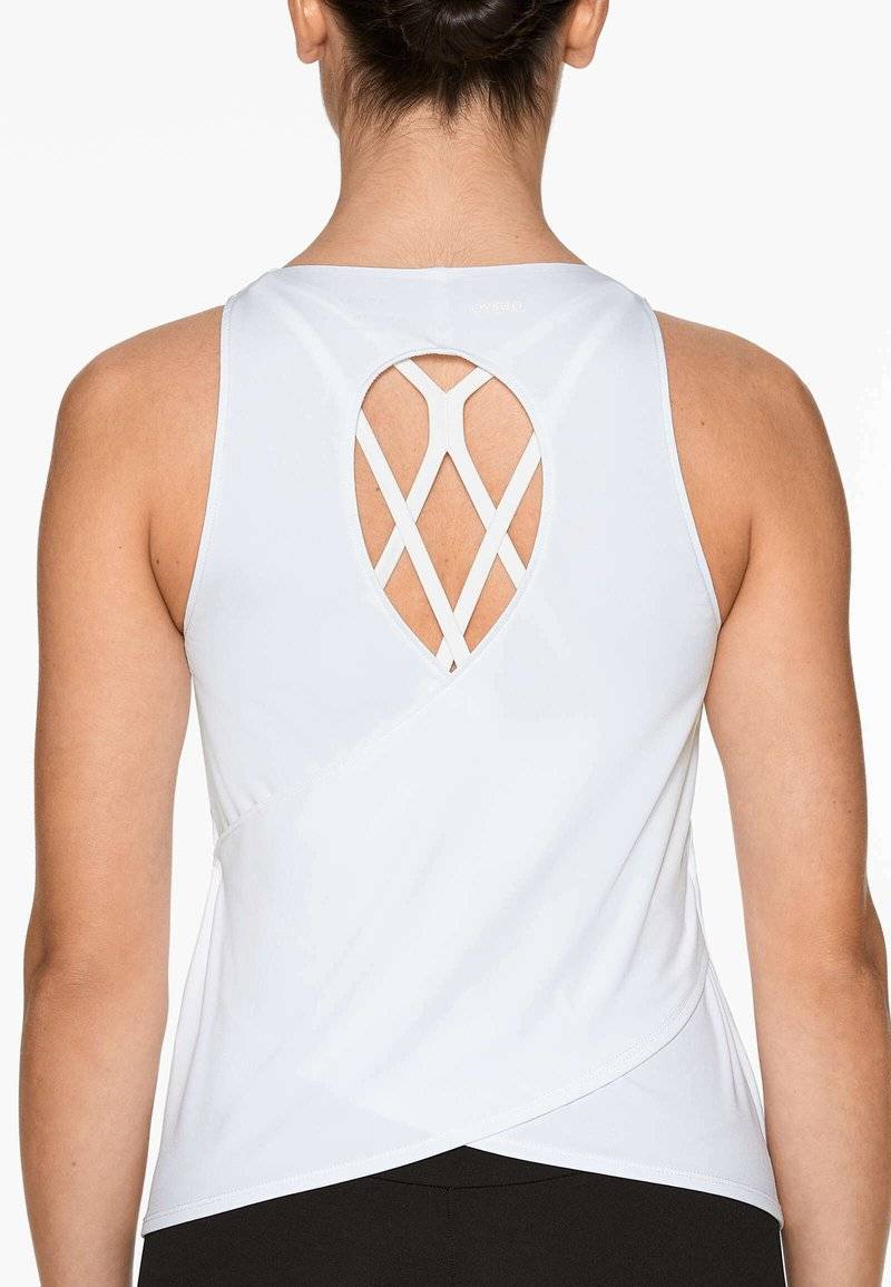 OYSHO OYSHO COMFORTLUX CROSS BACK - Top - white Vierteljährliche Förderung