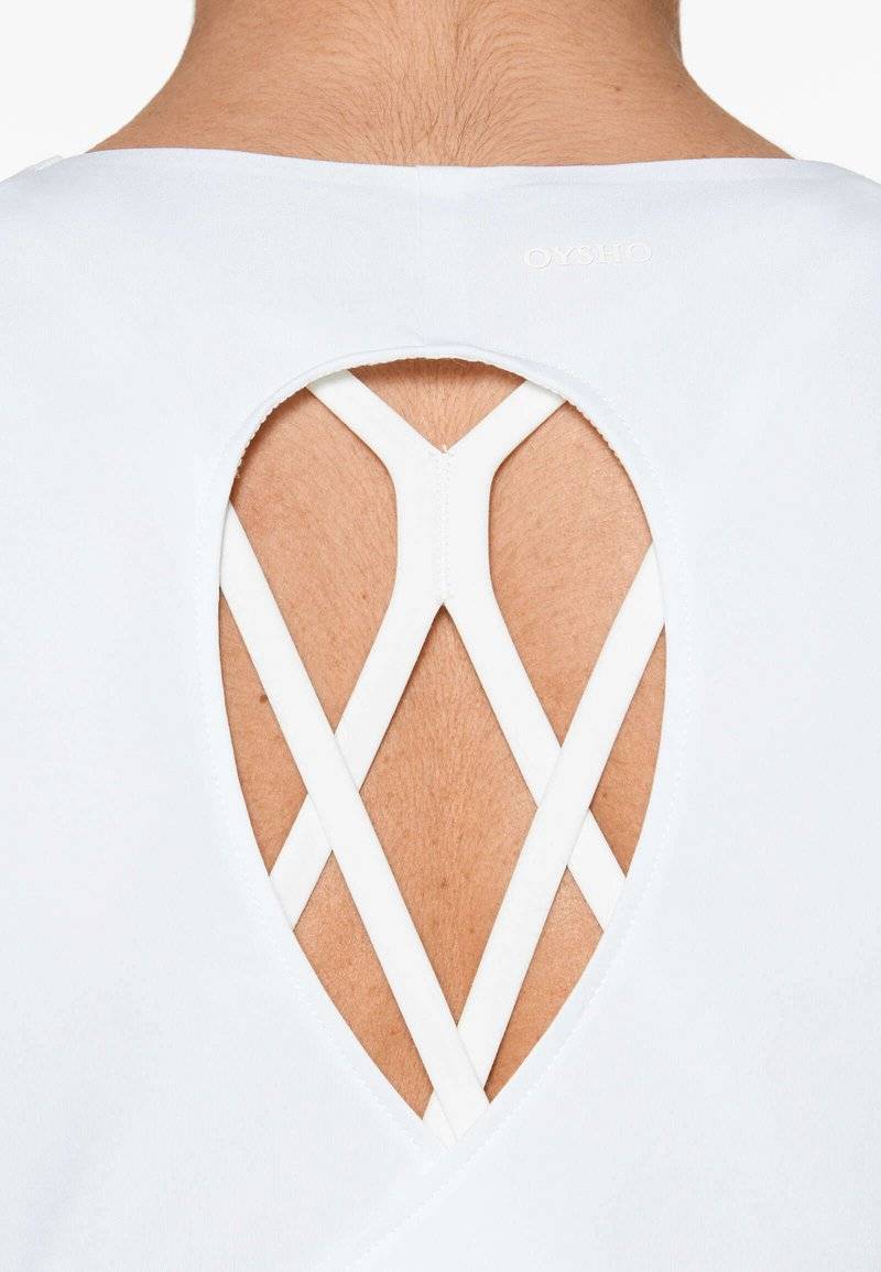 OYSHO OYSHO COMFORTLUX CROSS BACK - Top - white Vierteljährliche Förderung