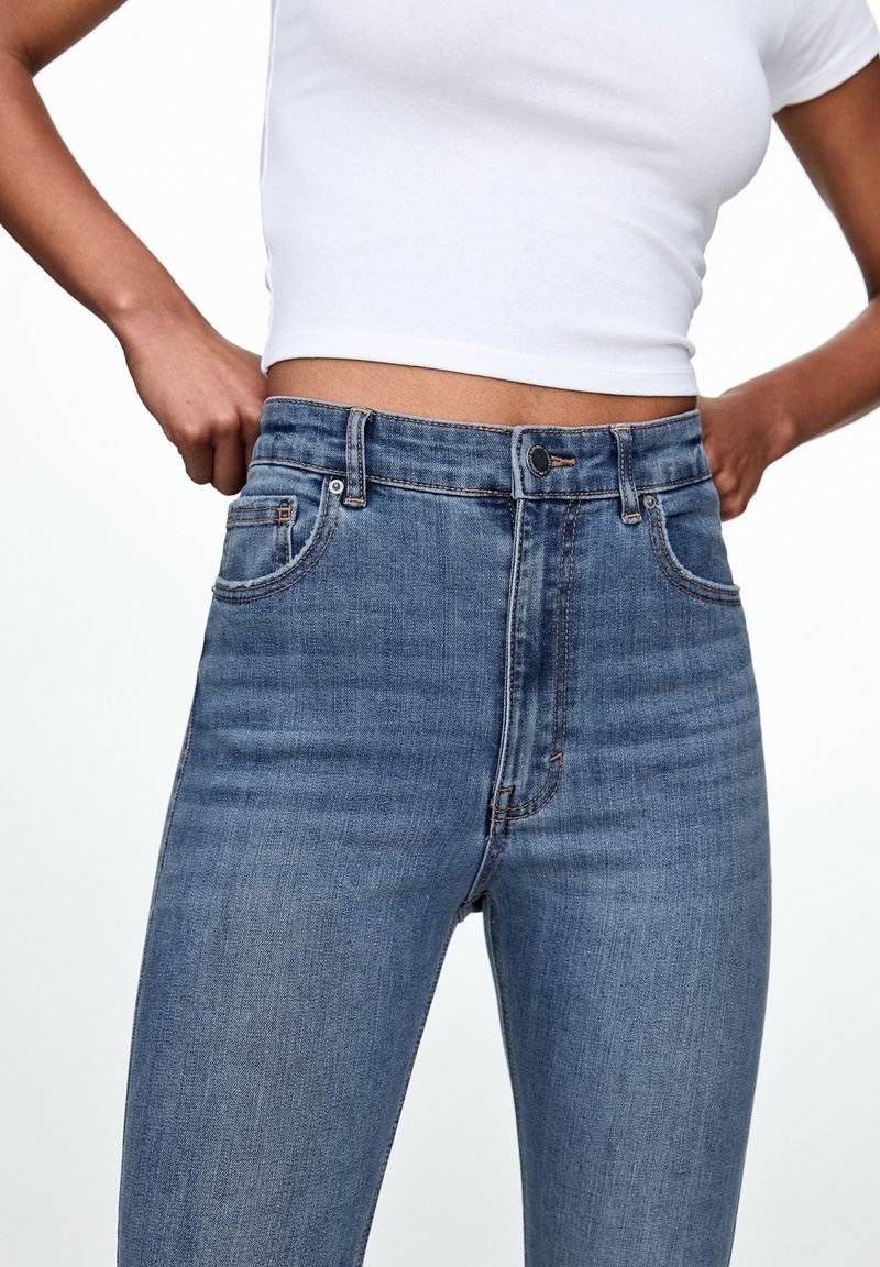 PULL&BEAR PULL&BEAR HIGH WAIST - Jeans Skinny Fit - blue denim Weihnachtsangebot