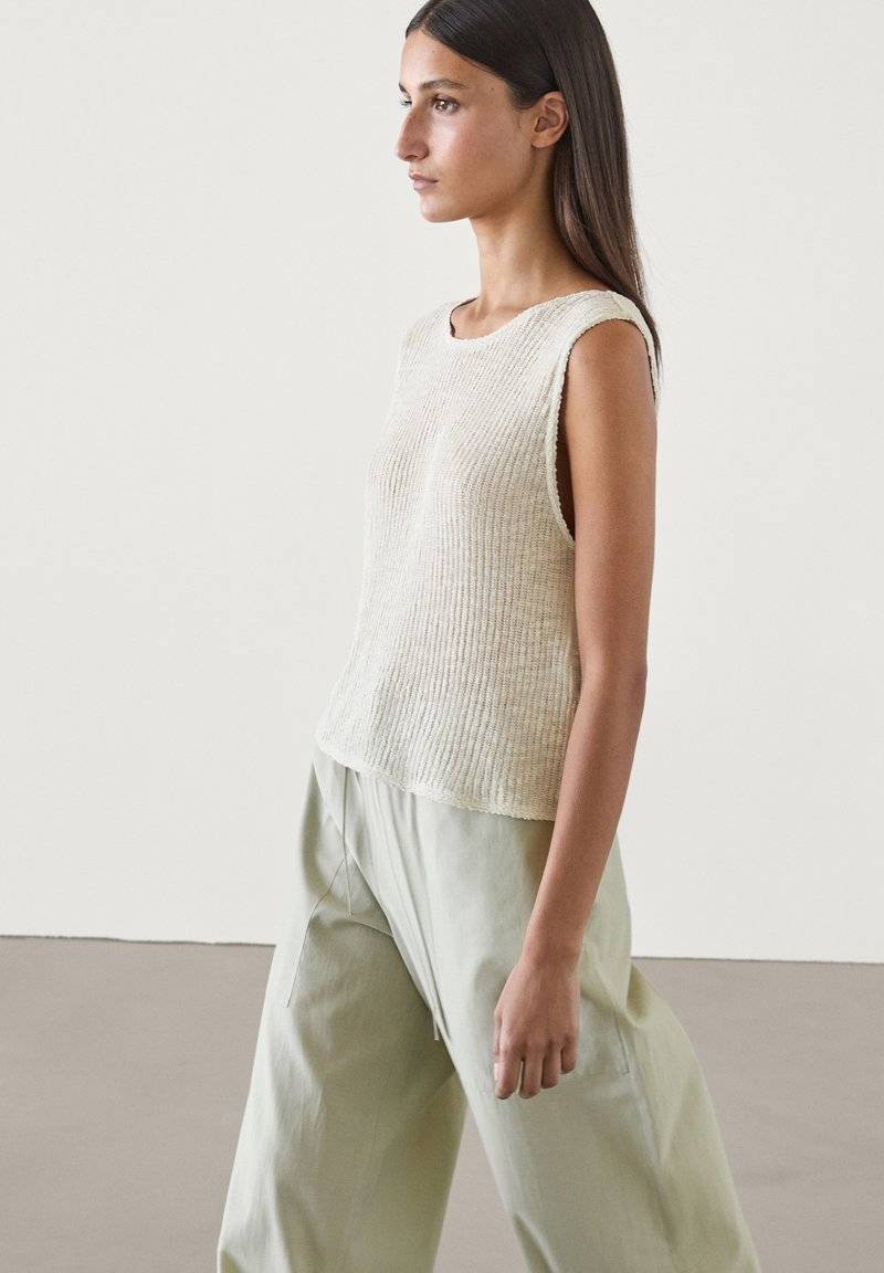 Massimo Dutti Massimo Dutti SLEEVELESS - Top - light brown Große Rabatte