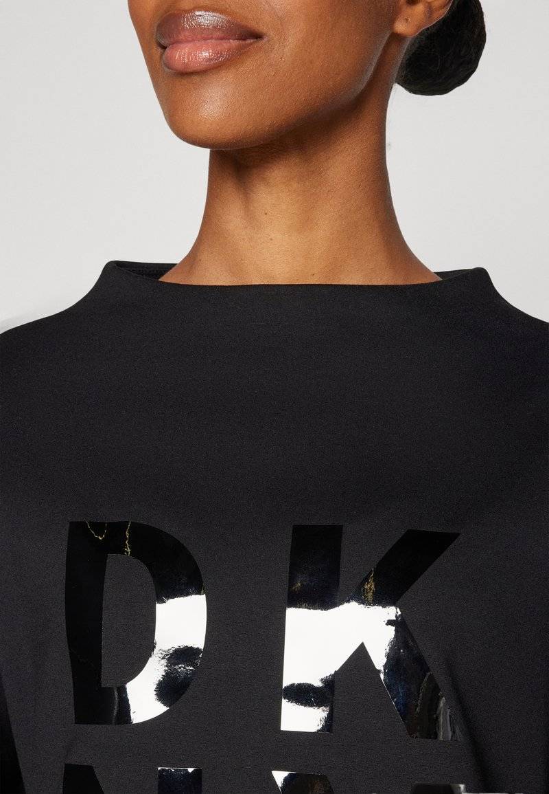 DKNY DKNY STACKED LOGO POPOVER - Long sleeved top - black Flash Sale