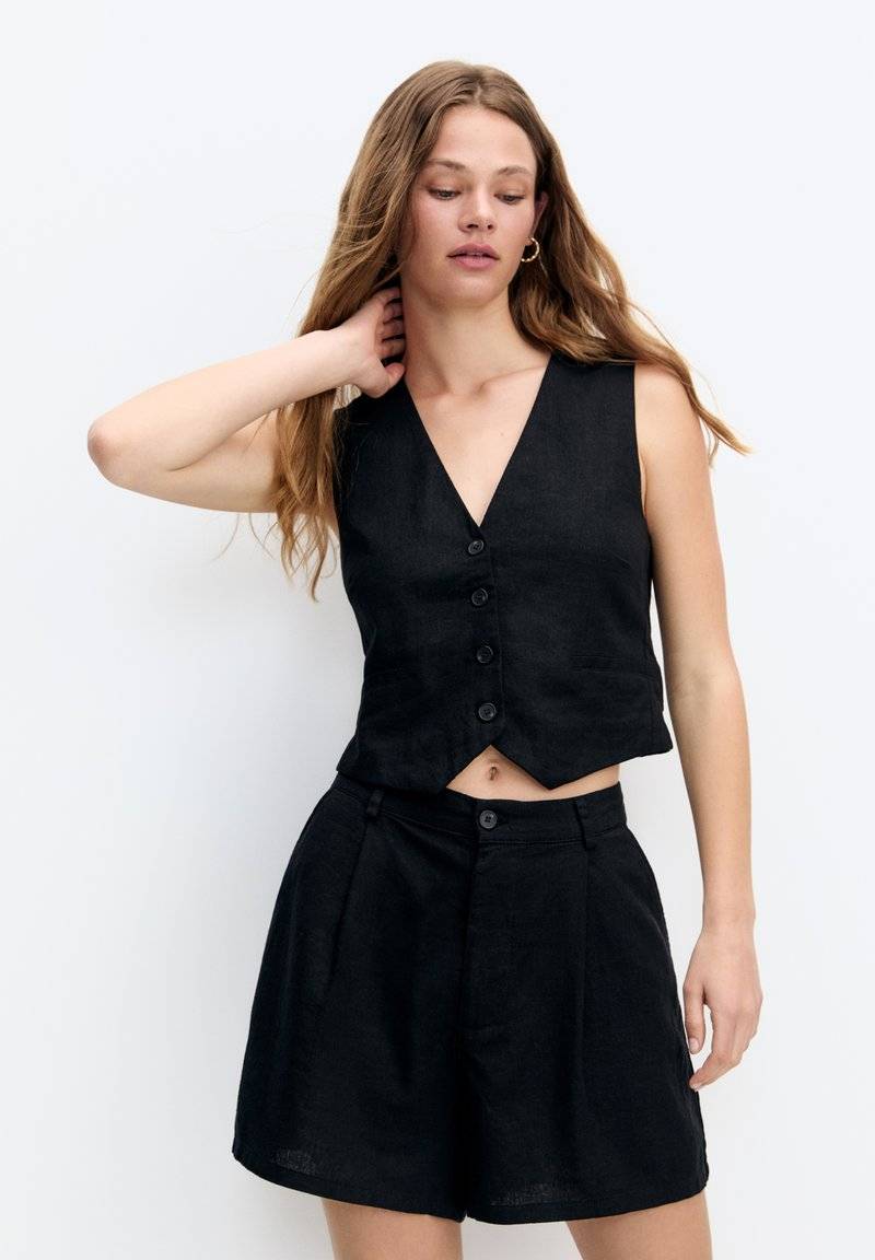 PULL&BEAR PULL&BEAR RUSTIC - BERMUDA - Shorts - black