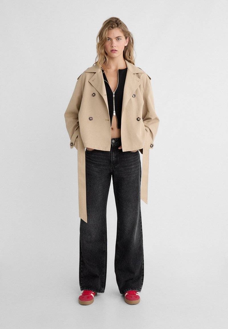 Stradivarius Stradivarius WITH BELT - Summer jacket - beige Tiefpreis