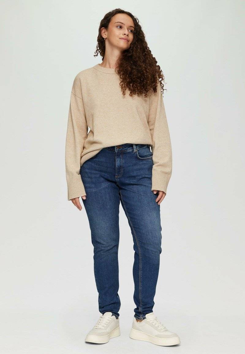 QS QS CURVY MID - Slim fit jeans - blau Begrenzte Freigabe