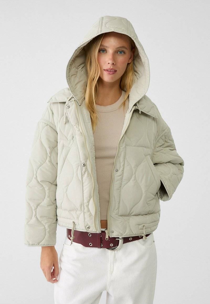 Stradivarius Stradivarius PUFFER - Winter jacket - white Letzter Tag