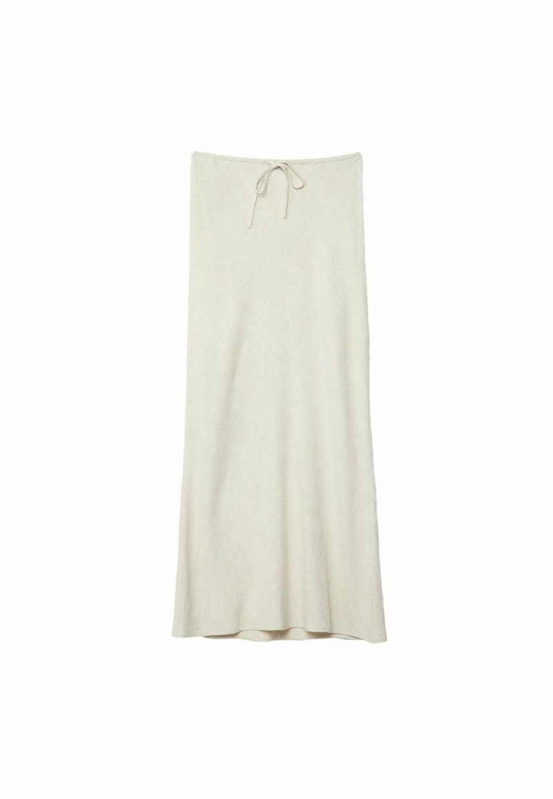 Stradivarius Stradivarius DRAWSTRING MIDI - Maxi skirt - stone Vierteljährliche Förderung