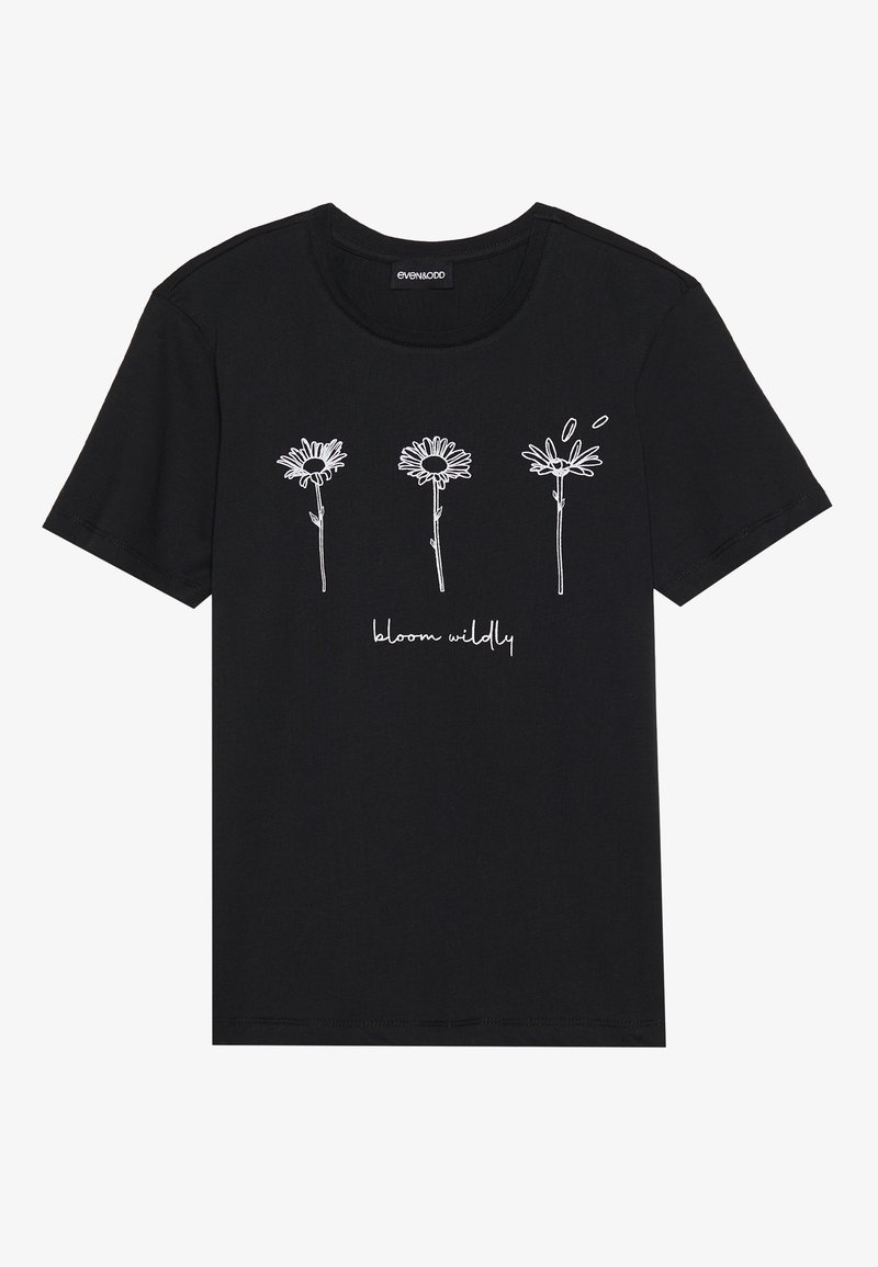 Even&Odd Even&Odd Print T-shirt - black Riesige Rabatte