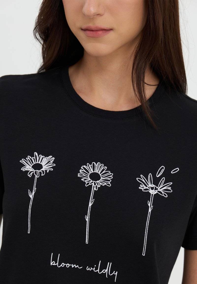 Even&Odd Even&Odd Print T-shirt - black Riesige Rabatte