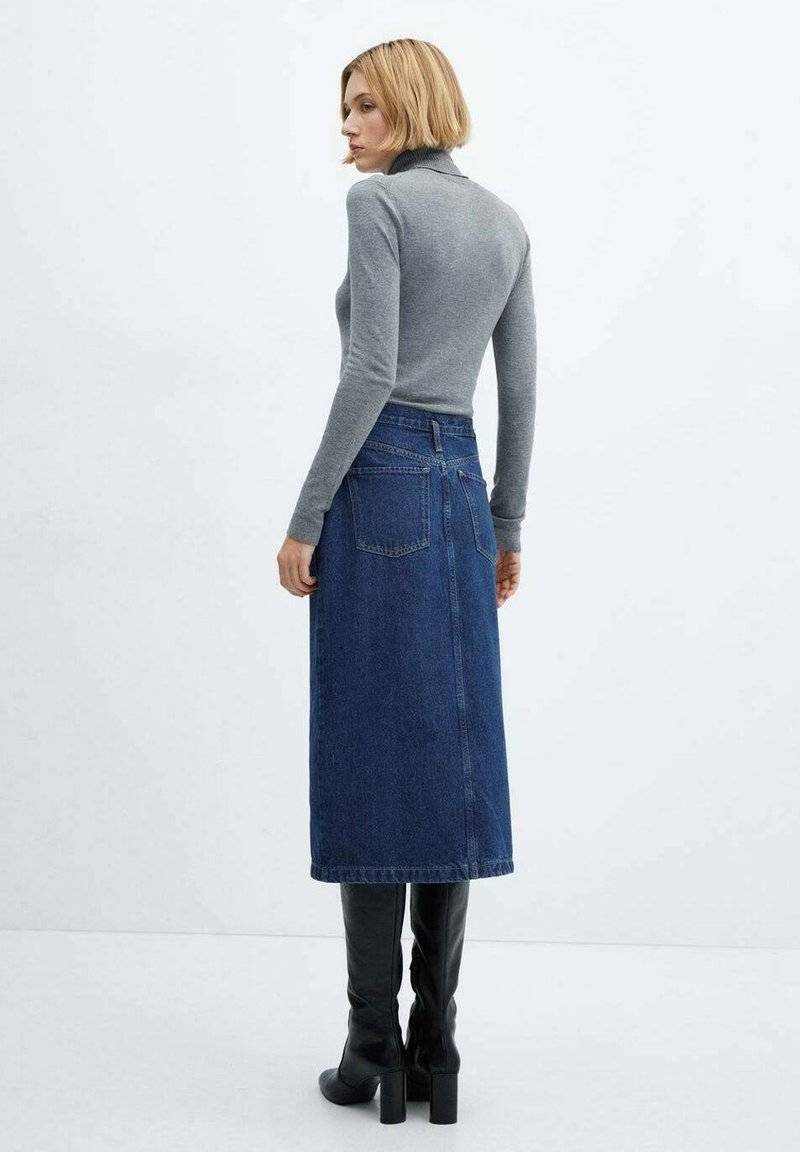 Mango Mango SOLEIL - Pencil skirt - blu scuro Black Friday Preise