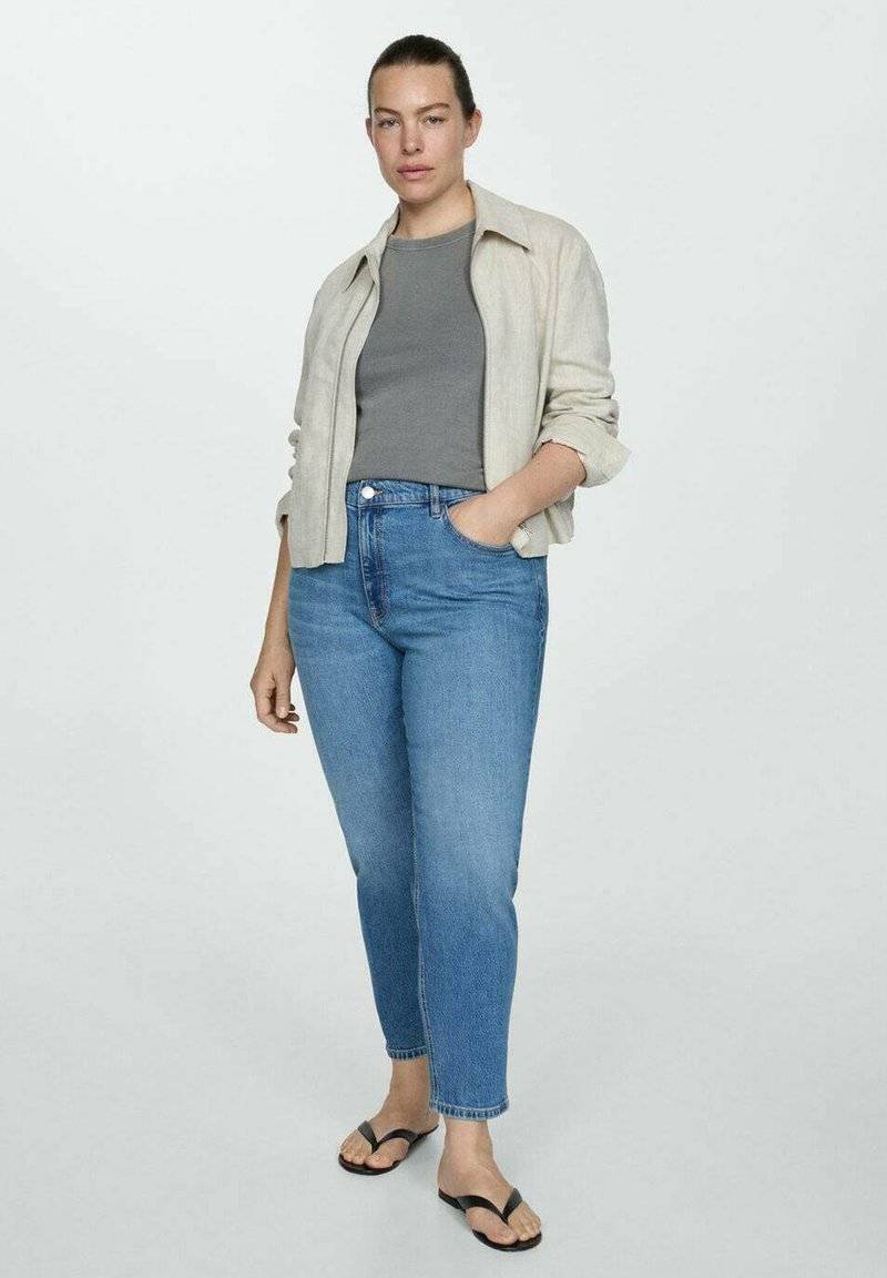 Mango Mango Relaxed fit jeans - medium blue Im Verkauf