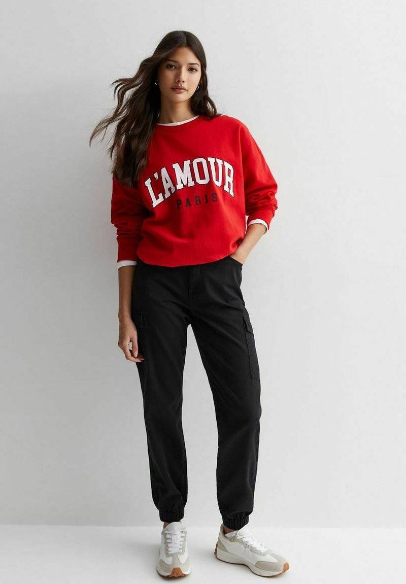 New Look New Look Cuffed Cargo - Chinos - black Limitierter Zeitrabatt