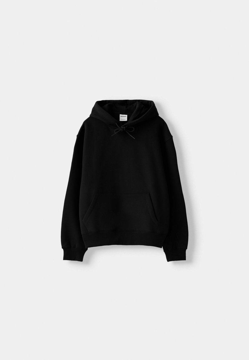 Bershka Bershka Hoodie - black denim 50% Rabatt mit kostenlosem Versand