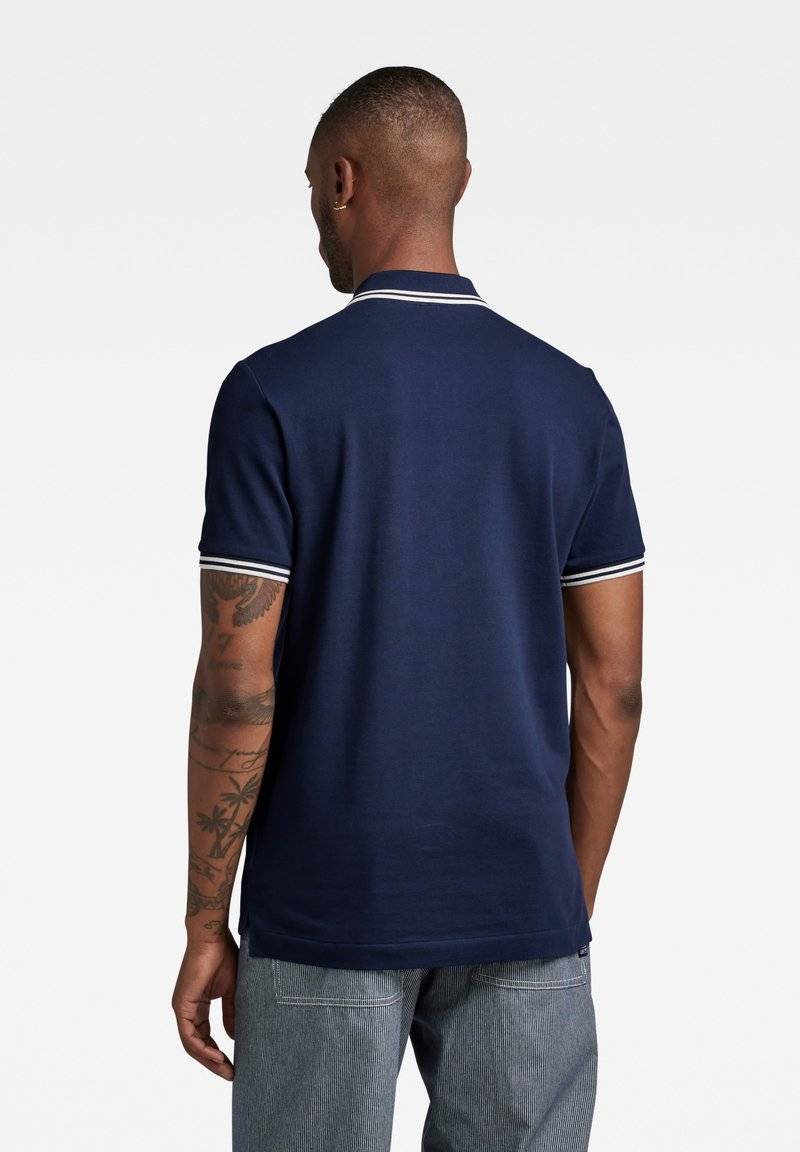 G-STAR G-STAR DUNDA SLIM STRIPE - Polo shirt - sartho blue Clearance-Verkauf