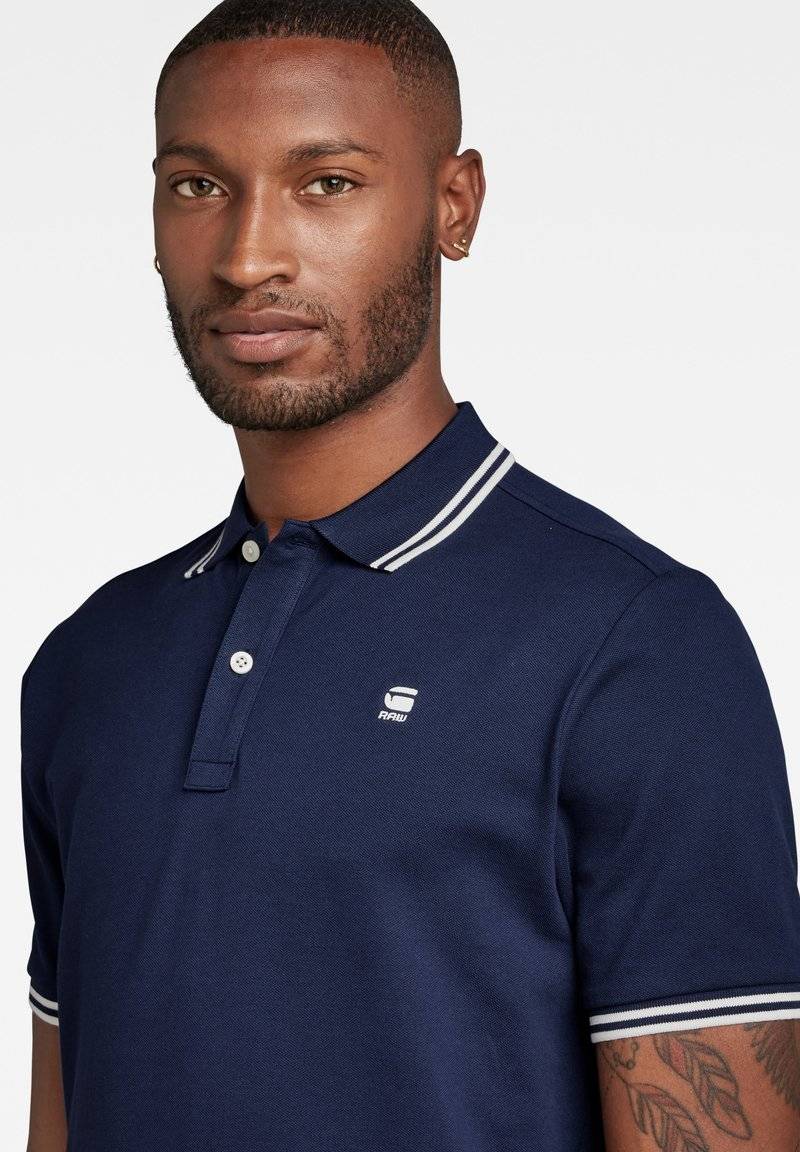 G-STAR G-STAR DUNDA SLIM STRIPE - Polo shirt - sartho blue Clearance-Verkauf