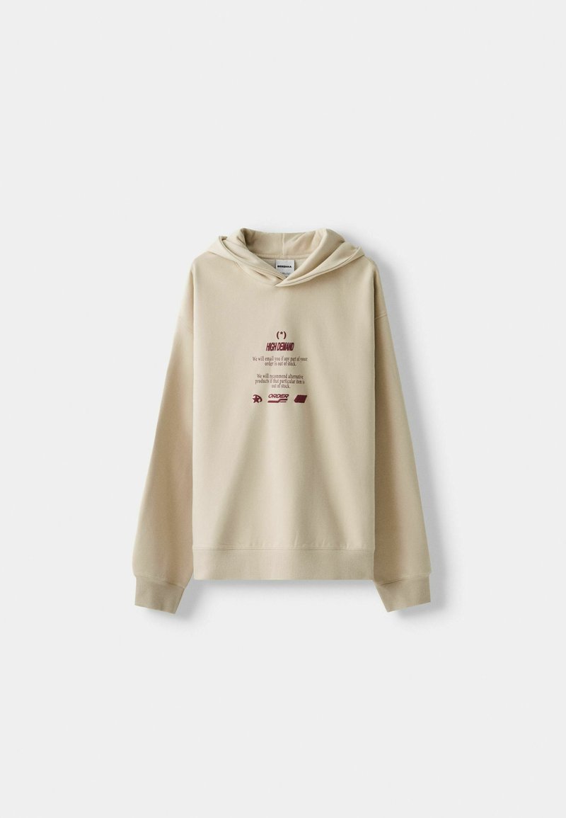 Bershka Bershka PRINTED - HOODIE - Hoodie - beige Begrenzt auf 3 Tage