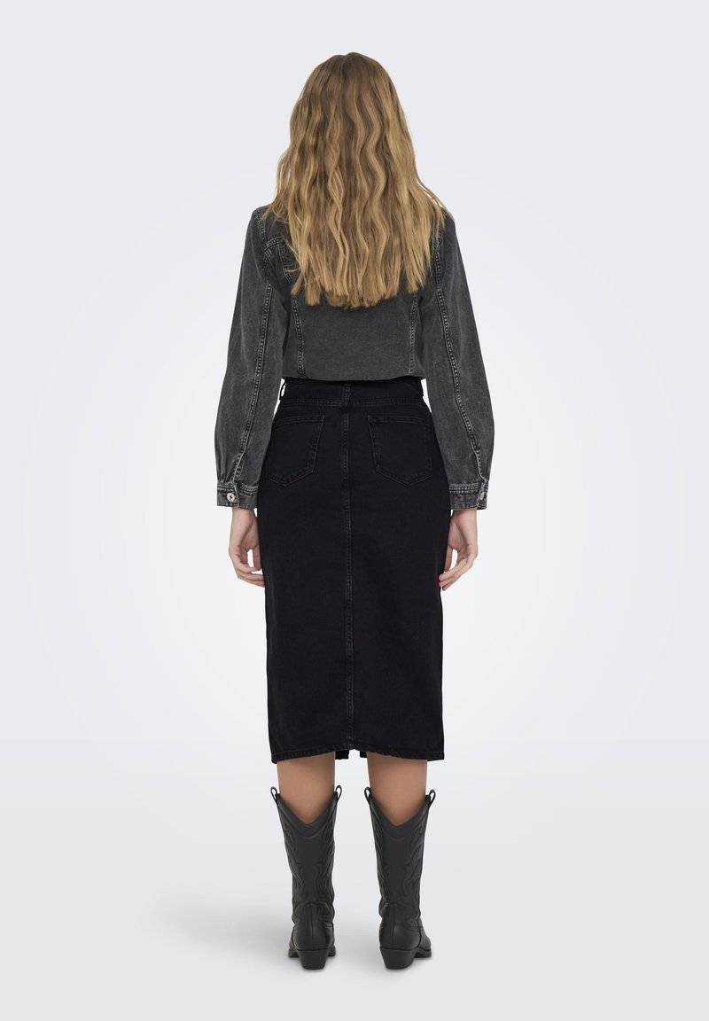 ONLY ONLY ONLBIANCA REA NOOS - Denim skirt - washed black Auslauf