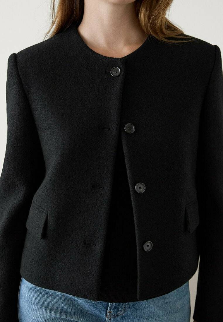 Massimo Dutti Massimo Dutti WITH CREW NECK - Blazer - black Verkauf