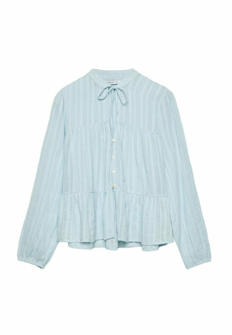 Stradivarius Stradivarius FLOWING BOHO - Blouse - light blue Fabrikpreis