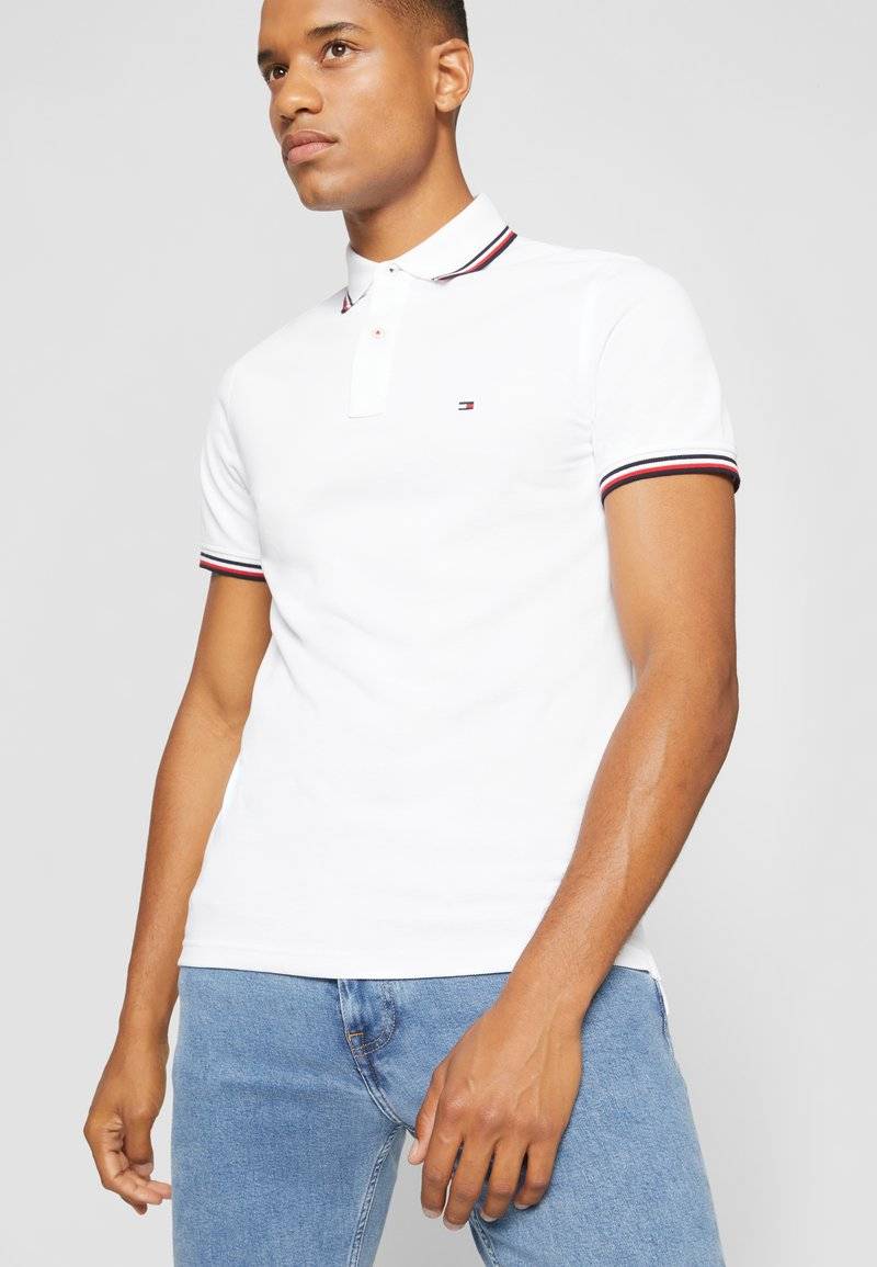 Tommy Hilfiger Tommy Hilfiger TIPPED SLIM - Polo shirt - white Auslauf