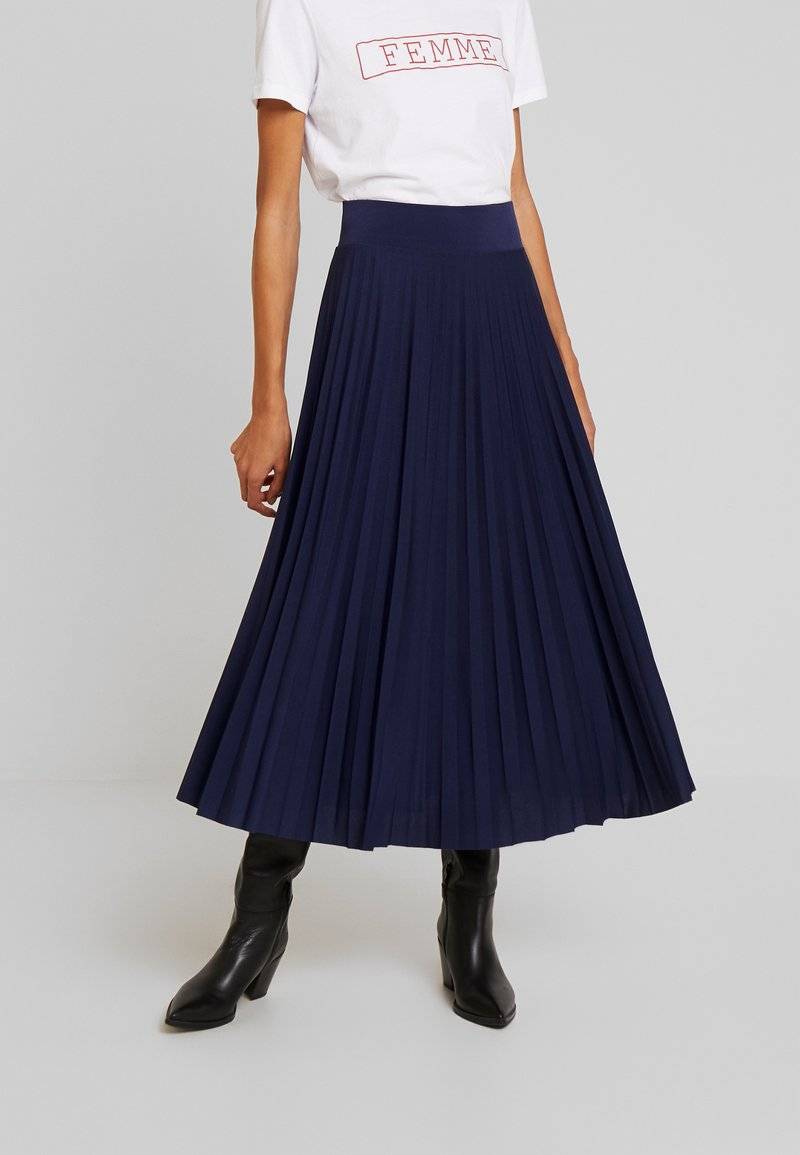 Anna Field Anna Field Pleated skirt - maritime blue