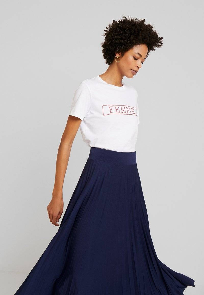 Anna Field Anna Field Pleated skirt - maritime blue Günstiger Verkauf