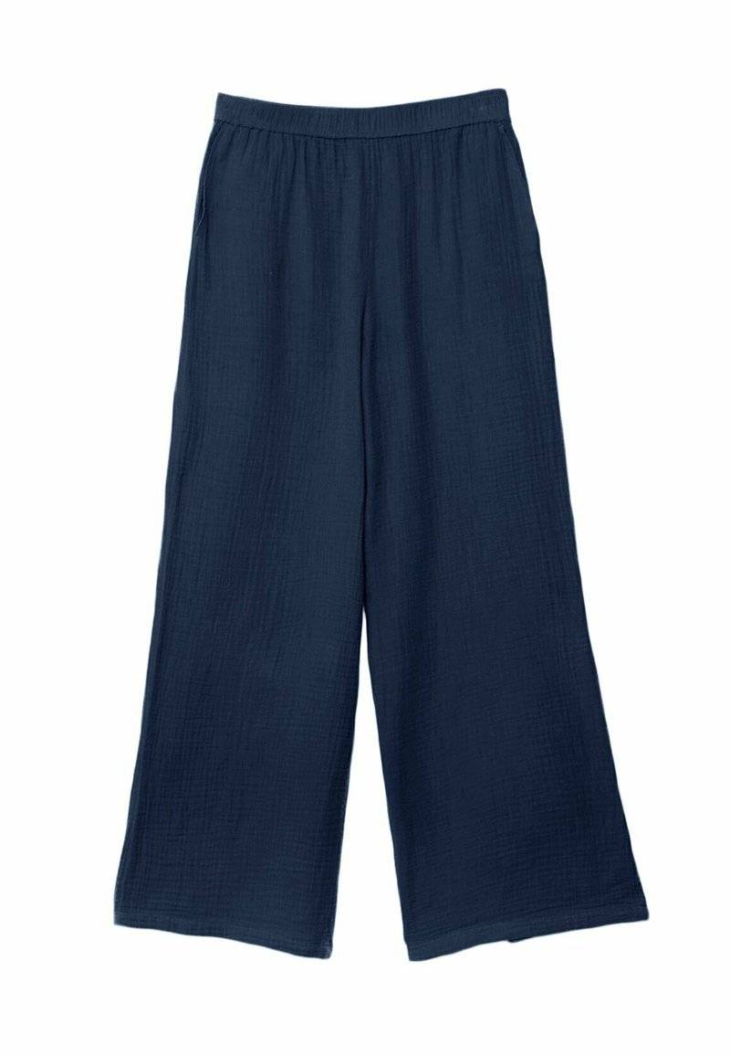 Stradivarius Stradivarius WITH ELASTICATED WAISTBAND - Trousers - dark blue Meist gekauft
