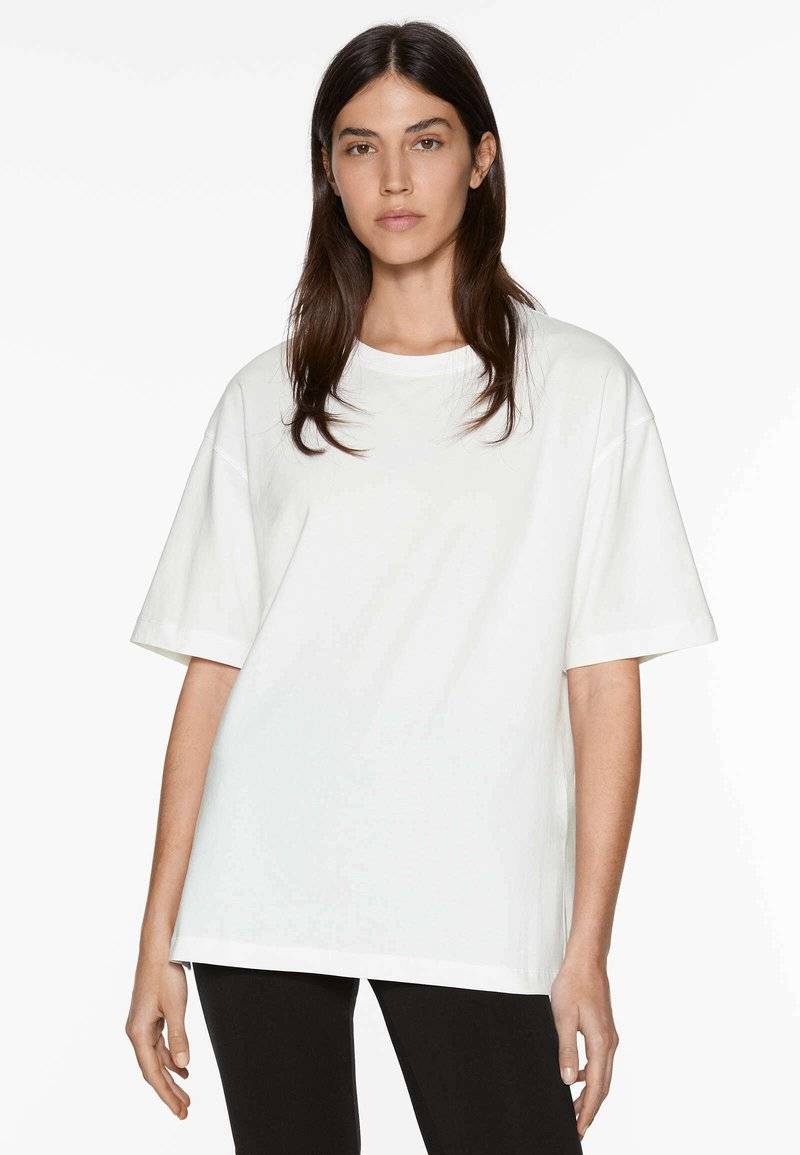 OYSHO OYSHO SHORT SLEEVE - Basic T-shirt - white