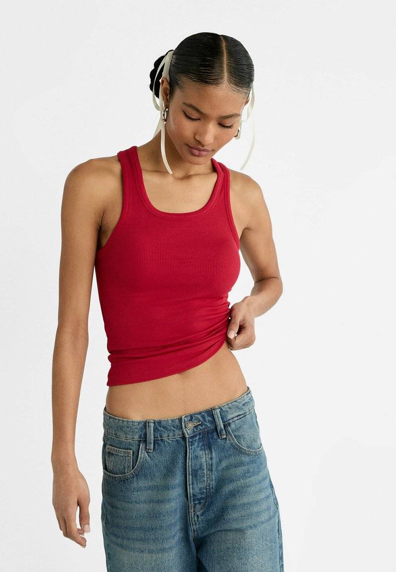 Stradivarius Stradivarius RACERBACK - Top - red