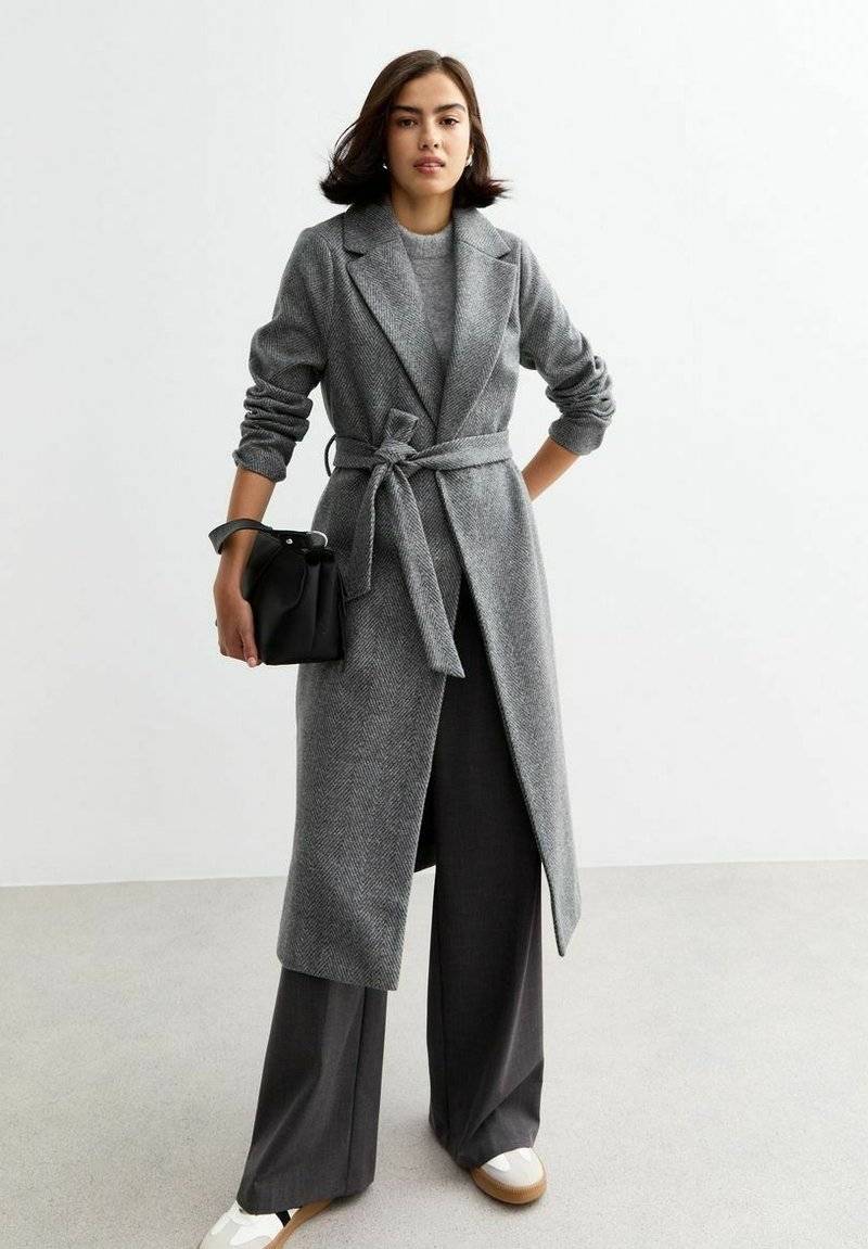 New Look New Look HERRINGBONE - Classic coat - light grey Letzte 3 Tage