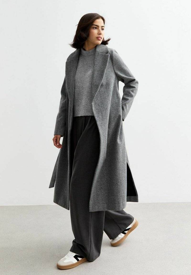 New Look New Look HERRINGBONE - Classic coat - light grey Letzte 3 Tage