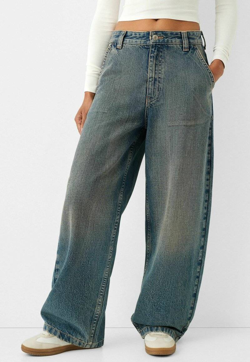 Bershka Bershka Relaxed fit jeans - green