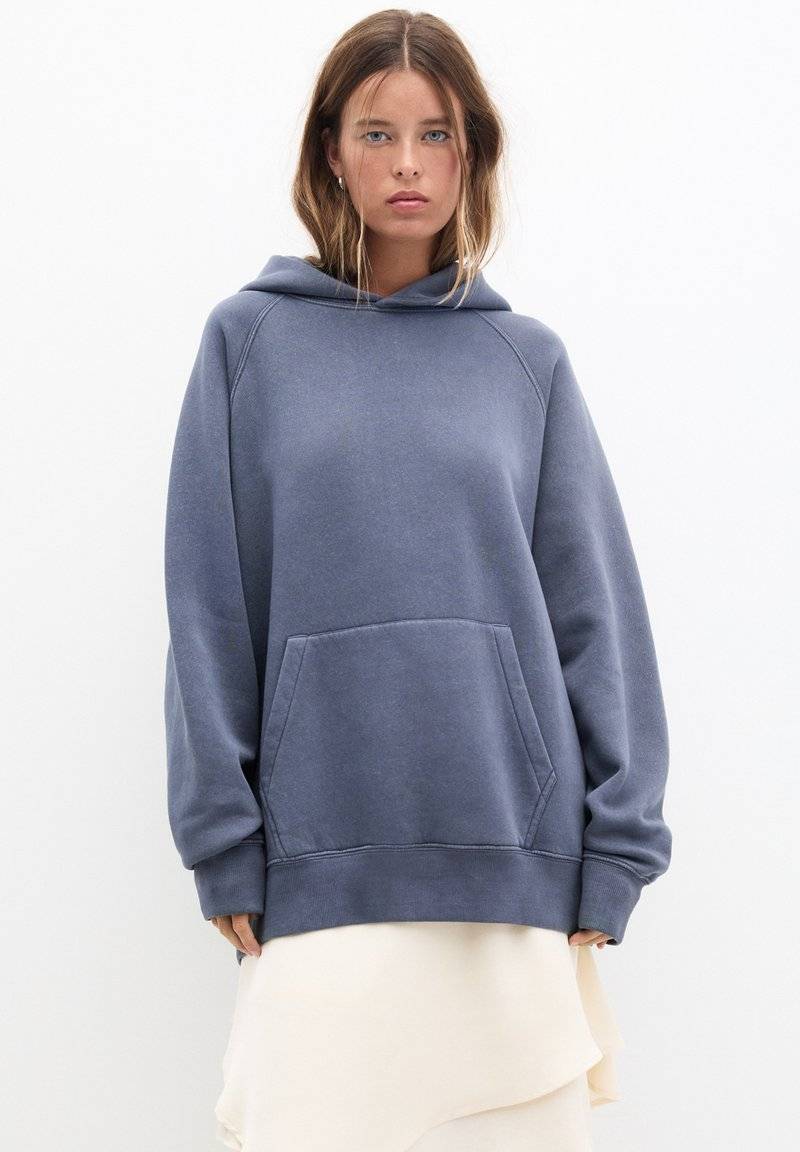 PULL&BEAR PULL&BEAR BASIC - Hoodie - mottled blue