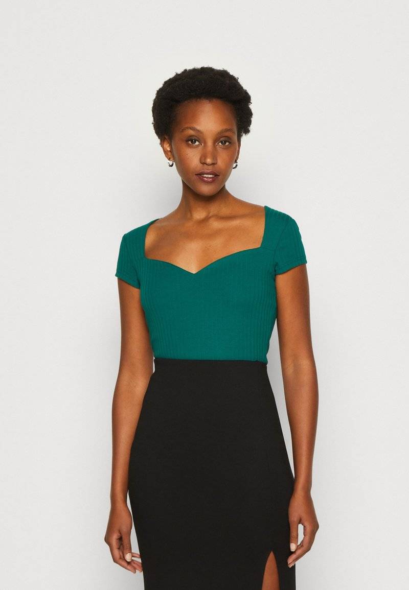 Anna Field Anna Field Print T-shirt - dark green