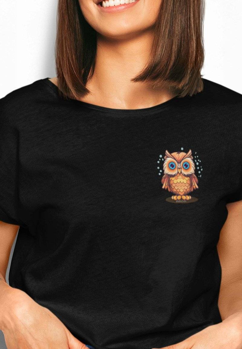 Novux Novux CUTE LITTLE OWL - Print T-shirt - black Kostenloser Versand international