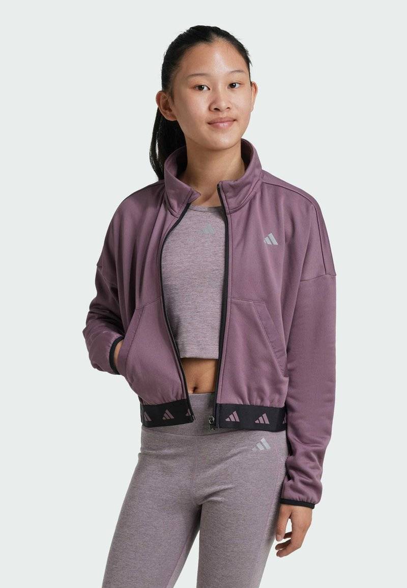 adidas Sportswear adidas Sportswear FLEECE FULL-ZIP KIDS - Training jacket - shadow fig black