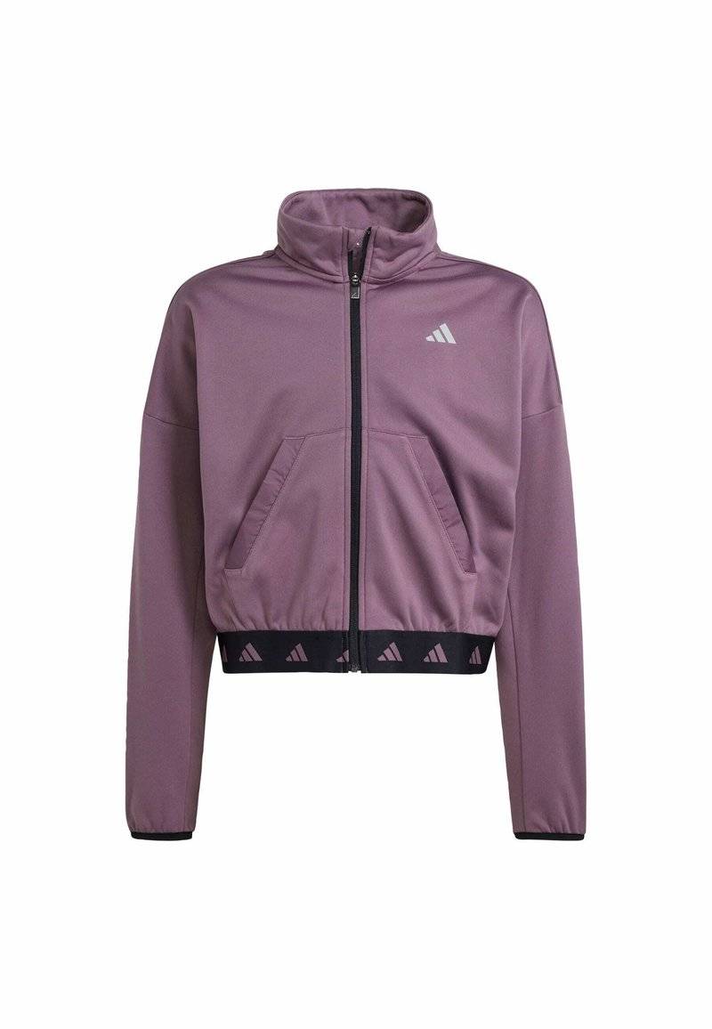 adidas Sportswear adidas Sportswear FLEECE FULL-ZIP KIDS - Training jacket - shadow fig black Saisonschlussverkauf
