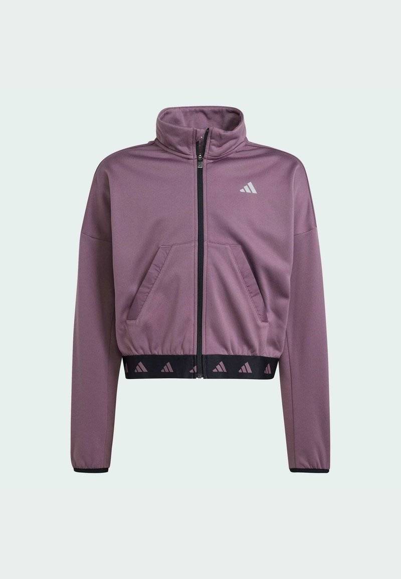 adidas Sportswear adidas Sportswear FLEECE FULL-ZIP KIDS - Training jacket - shadow fig black Saisonschlussverkauf
