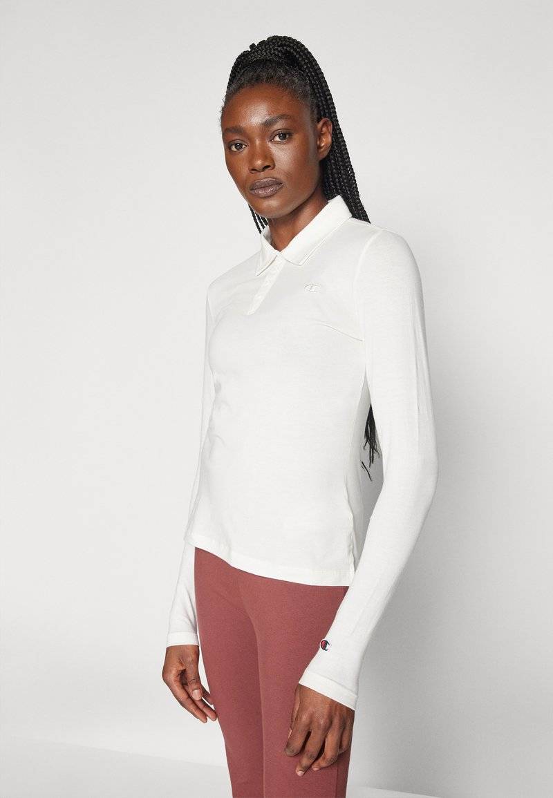 Champion Champion ICONS LONG SLEEVE - Long sleeved top - white Heißer Verkauf