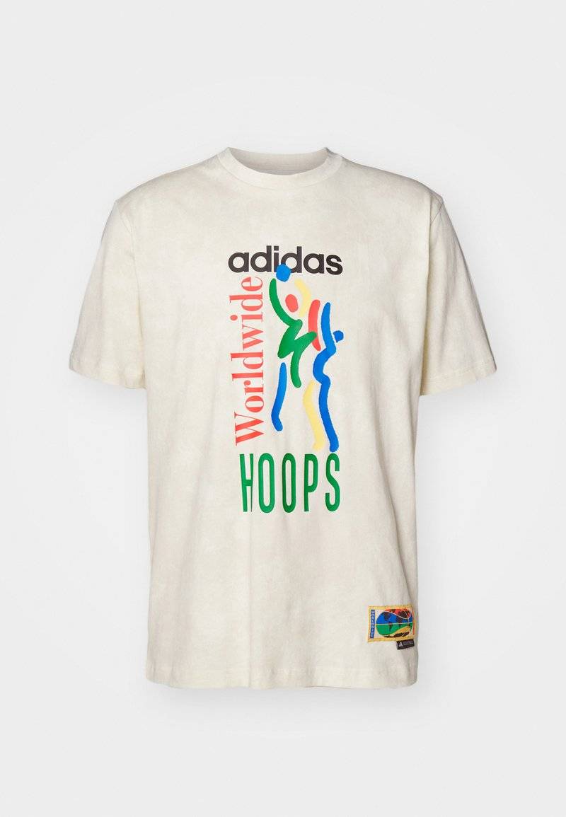 adidas Performance adidas Performance WORLDWIDE HOOPS TEE - Print T-shirt - ivory