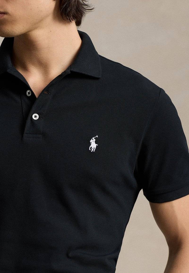 Polo Ralph Lauren Polo Ralph Lauren CUSTOM FIT STRETCH MESH POLO SHIRT - Polo shirt - black Wochenangebot
