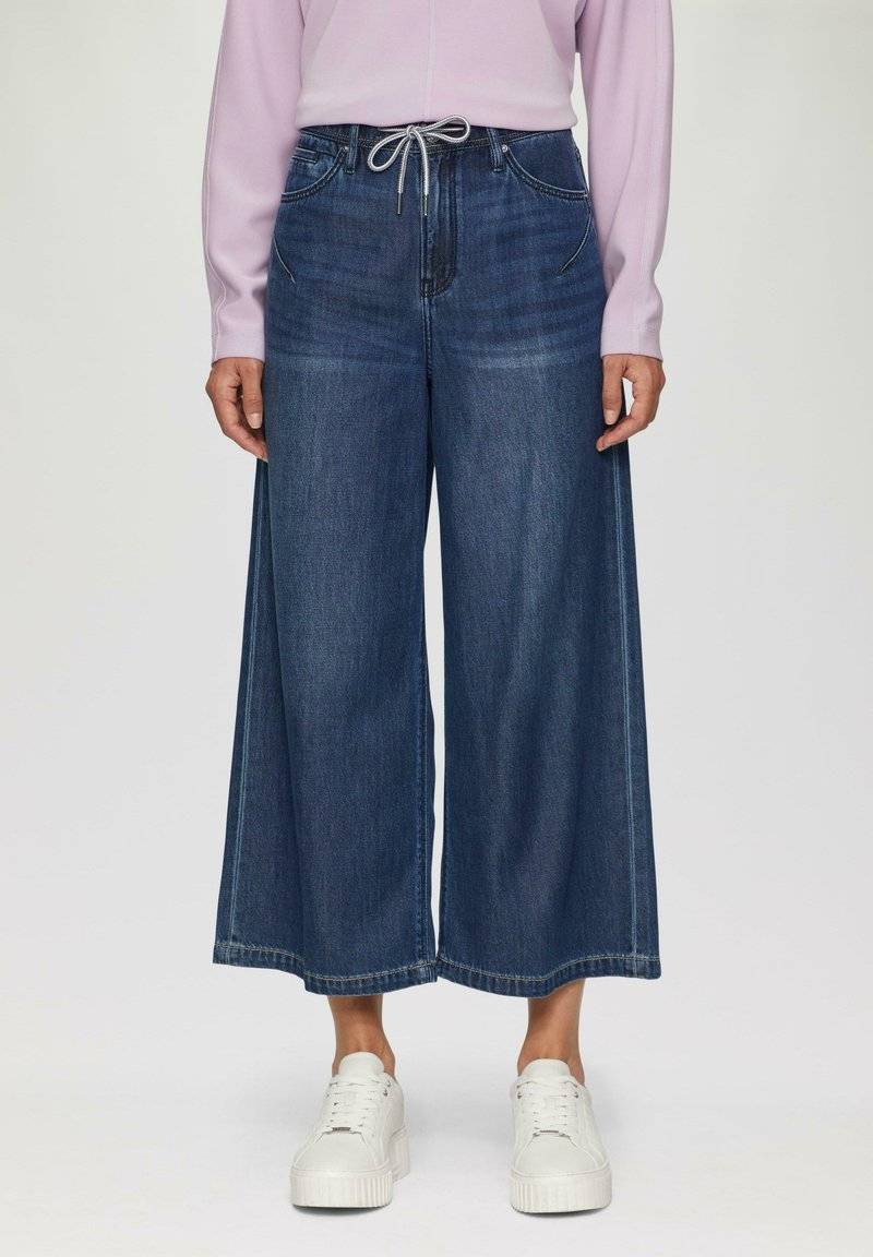 s.Oliver s.Oliver CULOTTE SURI - Flared Jeans - blau