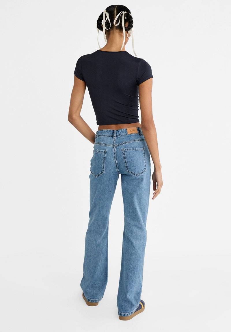 Stradivarius Stradivarius Straight leg jeans - blue denim Begrenzte Freigabe
